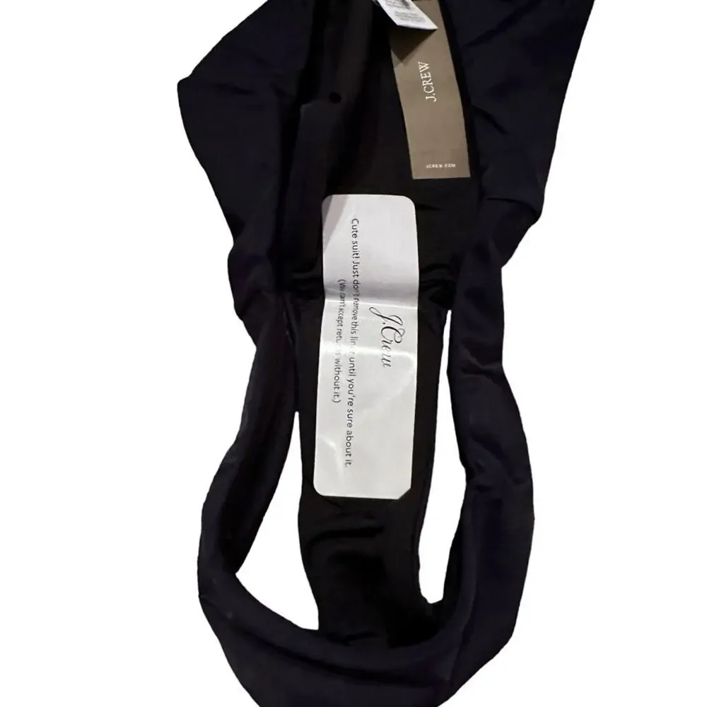 J.‎ Crew Curved-Waist Cheeky Bikini Bottom in Navy Blue Sz S NEW
